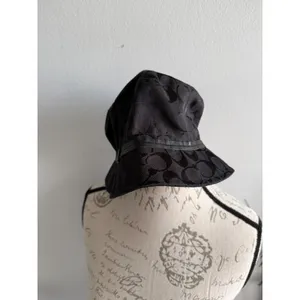 Coach Black‎ Signature C Monogram Bucket Hat Size M/L Designer Streetwear thumbnail 3