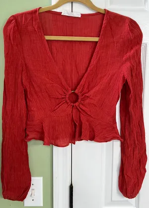 American Threads Burnt Orange Cropped Top thumbnail 1