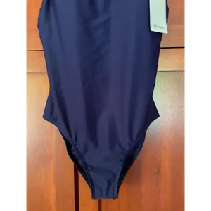 Quince Italian Cami One Piece Swimsuit Deep Navy Blue Size Medium NEW thumbnail 3
