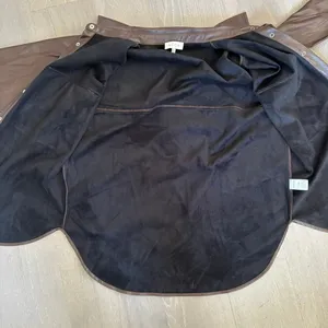 Acoa Faux Leather Shacket Sz S Brown Pearl Snap Western‎ 90's Baggy Oversized thumbnail 10