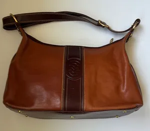 Brown Leather Shoulder Bag. A bit worn, but still in good condition. Adjustable. thumbnail 1