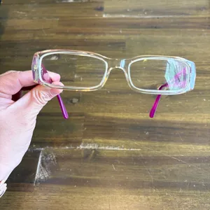 Ray-Ban Eye Glasses Clear Fram Pink Purple Reading thumbnail 3