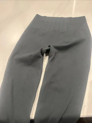 Lole Sweat Tech Ribbed High Rise leggings in eucalyptus a dark teal green‎ color thumbnail 2