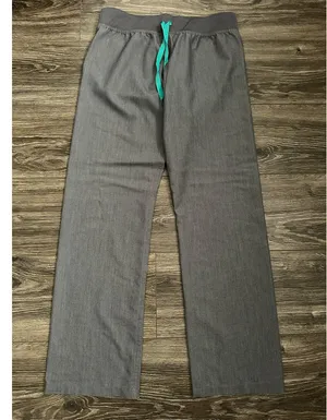 Figs Livingston Basic Scrub Pants Womens S Gray Straight Leg FIONx Medical thumbnail 1