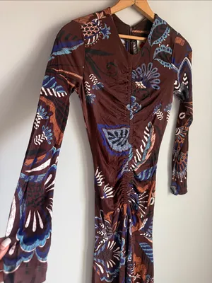 NWT FARM Rio Delicate Garden Long Sleeve Maxi Dress XS thumbnail 9