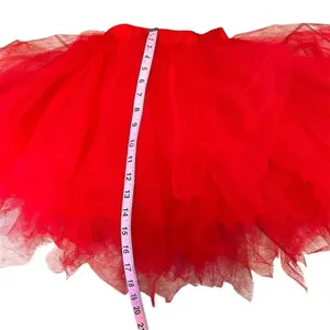 Women's Red Tulle Tutu Skirt‎ One Size Party Dance thumbnail 6