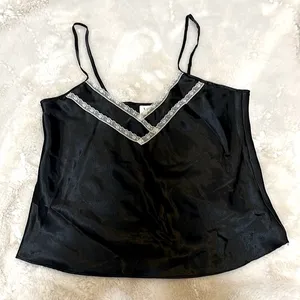Victoria’s Secret VINTAGE Small Gold Label Black Cami Lace Camisole thumbnail 1