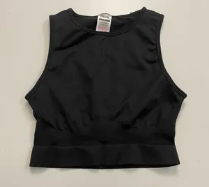 Gymshark Sweat Seamless Midi Tank Sports Bra Compression Exercise Workout Black thumbnail 1