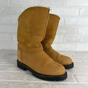 Sorel‎ Boots Womens 9 Brown Suede Leather Shearling Sherpa Lined Winter Classic thumbnail 2