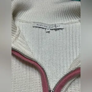 English Factory Cream and Pink Cowl Neck Sweater thumbnail 6
