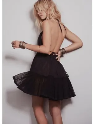 Free People 100 Degree Mini Dress in Black thumbnail 3
