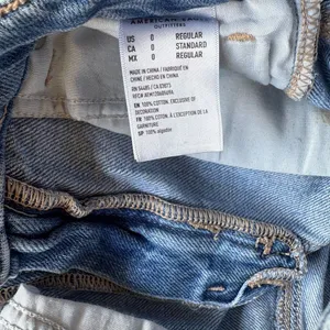 American Eagle Plaid Patchwork Distressed Mom Straight Jean thumbnail 5