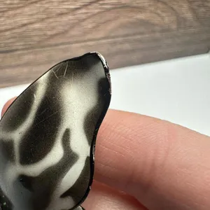 Large Rhinestone Butterfly Insect Enameled Metal Brooch Pin Enamel Black White thumbnail 10