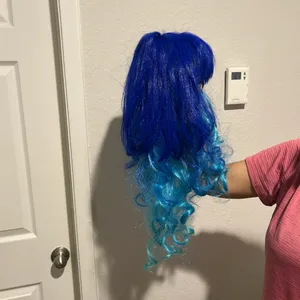 Halloween wig Blue Size undefined thumbnail 2