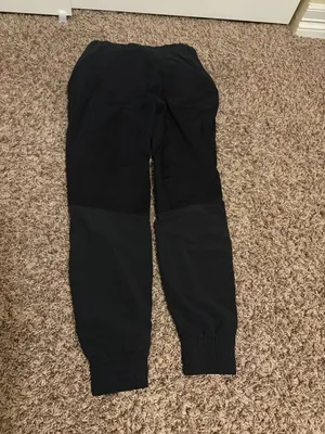 Athleta Mixed Media Patterned Jogger Tech Pants XXS Xtra Xtra Small Black Pocket thumbnail 2