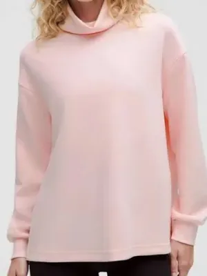 Lululemon Softstreme Funnel-Neck Pullover Women S Strawberry Mist Pink NWT thumbnail 1