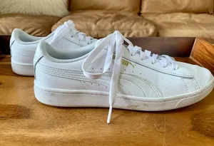 PUMA White Leather Sneakers thumbnail 1
