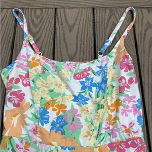 Old Navy large tall linen rayon blend pastel floral spring knee length thumbnail 4