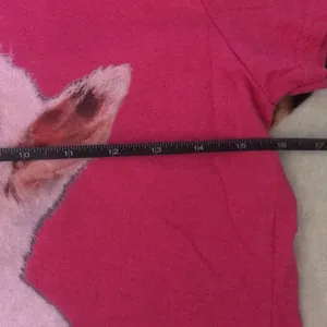 Pink‎ goat cropped t shirt cute Y2K thumbnail 3