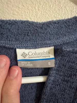 Columbia Women's Navy Blue Fleece Quarter-Button Hoodie thumbnail 2
