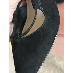 STEVE MADDEN Davit Heels Womens 10 Black Leather Suede Lace-Up Shoes‎ thumbnail 6