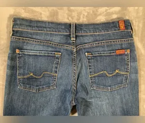 7 For All Mankind Jeans Women's 29 Boy Cut Wide Leg thumbnail 9