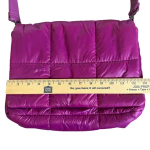 Urban Expression Magenta Puffer Quilted Vegan Shoulder Bag Crossbody Magenta thumbnail 7