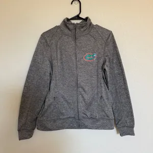 E5 Florida Gators Women Full Zip Jacket Gray Heathered Mock Neck Medium Collage thumbnail 1
