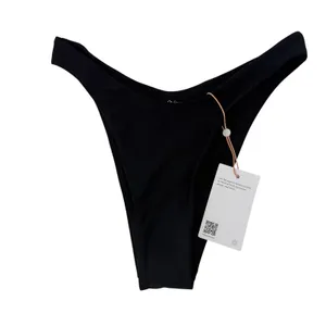 Quince‎ Italian High Leg Bikini Bottom Black NEW Womens Medium thumbnail 3