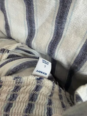 Old Navy Blue and White Striped Jumpsuit thumbnail 6