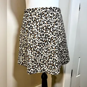NWT TUCKERNUCK Murphy Leopard A-Line Mini Skirt XS Preppy Chic Womens XS 💛 thumbnail 3