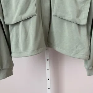 YOGALICIOUS Softlite Scuba Autumn Hoodie Jacket Green Women's Size‎ L thumbnail 3