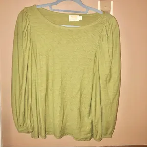 Nation LTD Revolve‎ Cecilia Balloon Sleeve Long Sleeve Tee Green Size Small thumbnail 2