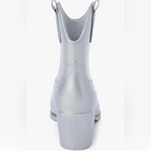 Beach by Matisse Metallic Silver Oakley Western Rain Boot Water Resistant 9 NIB thumbnail 3