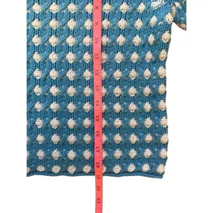 Anthropologie Sleeping on Snow Popcorn Stitch Pullover Sweater Size M Blue thumbnail 5