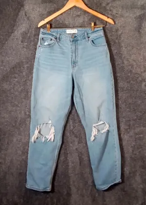 Abercrombie & Fitch The mom high rise curve love women's jeans size 28 thumbnail 1