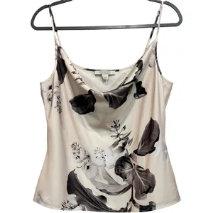 All Saints Hadley Pauline Cowl Neck Floral Print Satin Top Ecru White Size 8‎ thumbnail 3