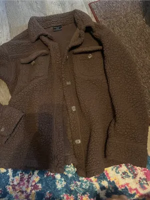 32 heat Cozy Brown Sherpa Shacket - Women's Jacket thumbnail 3