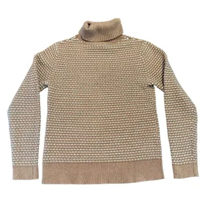 J. Crew Beige and White Cowl Neck Sweater thumbnail 5