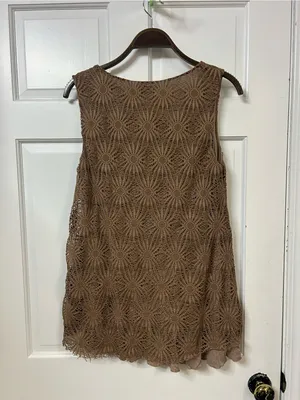 Altar'd State Brown Crochet Overlay Camisole thumbnail 3