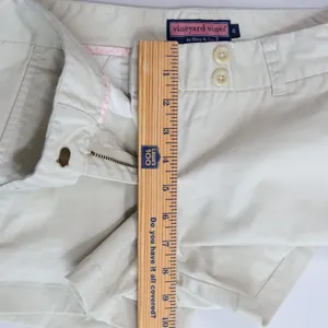 Vineyard Vines Chino Shorts Womens 4 Khaki Tan Low Rise Cotton Stretch Preppy 3" thumbnail 8