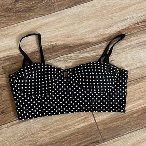 Seek the label polka dot black bra top thumbnail 3