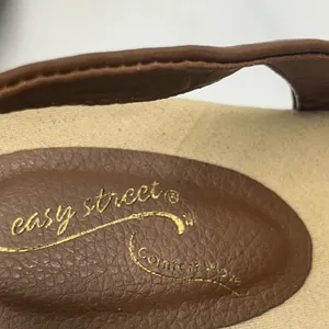 Easy Street Slingback Sandals Die Cut Leather Uppers 9 Kaley Tan‎ Brown New thumbnail 7