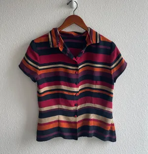 Vintage Striped Button Up Multi thumbnail 2