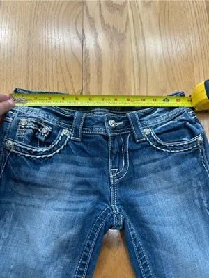 Miss Me Low Rise Skinny Jeans 26 x 33 JE5418S4L Medium Wash Blue Denim Y2K VTG thumbnail 8
