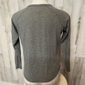 Jenni Intimates Heather Grey Let's Get Cozy Long Sleeve Henley Top Womens Size M thumbnail 3