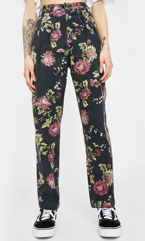 Obey Fulton floral pant thumbnail 1