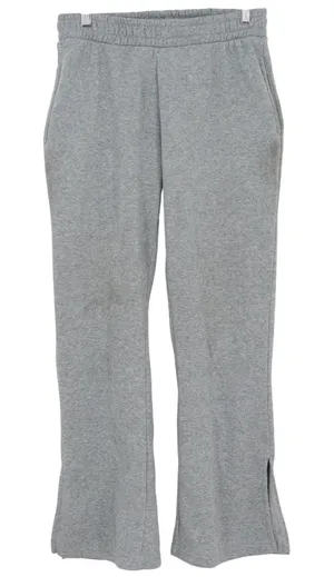 Downtown Motion Women's Gray Heathered Side Slit Sweatpants Joggers Large thumbnail 1