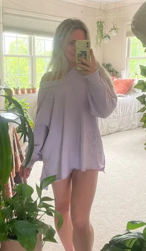 Purple Aerie Sweatshirt Oversized thumbnail 1