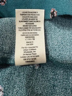 Free People Love Grows Teal Long-Sleeve Romper Size Large thumbnail 14